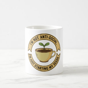 Lustiger Gartenbau-Introvertierten-Wortwitz - Ich Kaffeetasse