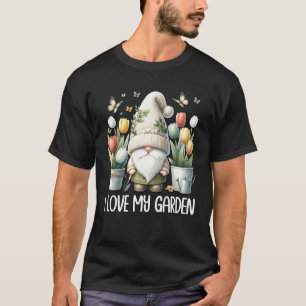 Lustiger Gärtner Gnom Blumen Tulpe Ich liebe meine T-Shirt