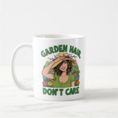 Lustiger Gartnerbecher 'Gartenfrisur ist egal' Kaffeetasse (Links)