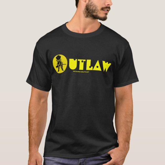Lustiger geächteter Cowboy-T - Shirtentwurf T-Shirt (Vorderseite)