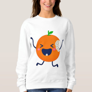 Lustiger Gebissener Orange Tanzender Hoodie - Süße