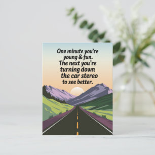 Lustiger Geburtstag Alt Wird Herunterdrehen des Au Postkarte
