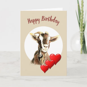 Lustiger Geburtstag an den Lieblingsalten Ziegenbo Feiertagskarte
