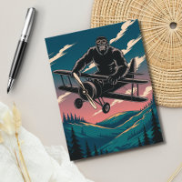 Lustiger Geburtstag Bigfoot Vintage Flugzeug Wolke