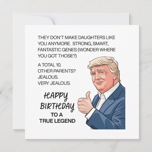 Lustiger Geburtstag der Tochter Karte (Vorderseite)