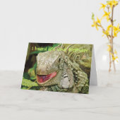 Lustiger Geburtstag des Leguans Karte (Gelbe Blume)