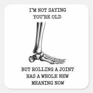 Lustiger Geburtstag Ehemann Gemeinsam Alt Werdende Quadratischer Aufkleber