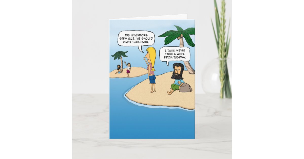 Lustiger Geburtstag Einsame Insel Karte Zazzle.de