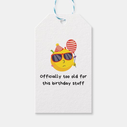 Lustiger Geburtstag Geschenkanhänger (Vorderseite)