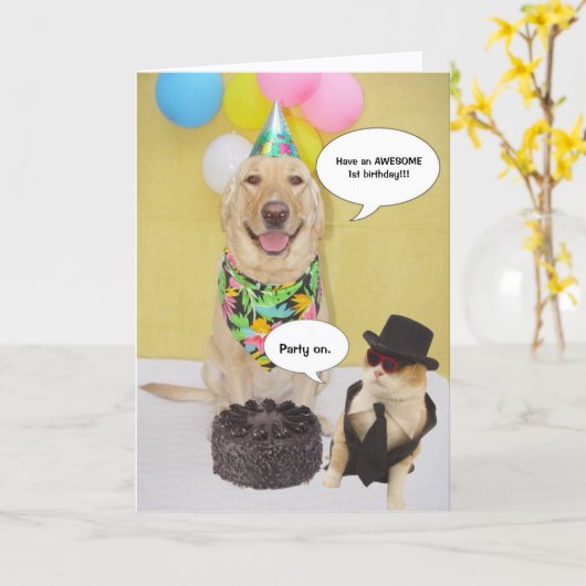 Lustiger Geburtstag Karte (Gelbe Blume)
