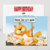 Lustiger Geburtstag Katzen-Miauen (Vorne/Hinten)