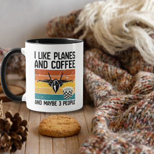 Lustiger Geburtstag Papa Ich mag Flugzeuge Kaffee  Tasse