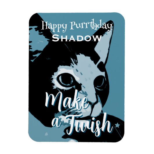 Lustiger Geburtstag Purrthday Katze Magnet (Vertikal)