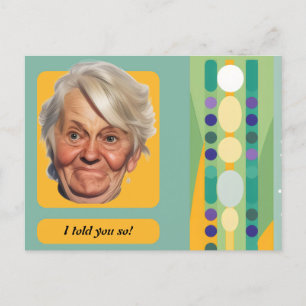 Lustiger Geburtstag Retro-Dame Postkarte