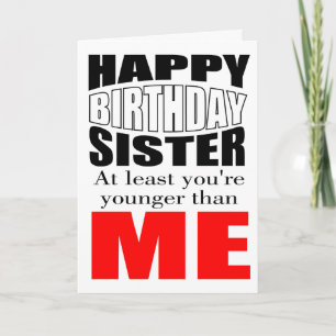 Lustiger Geburtstag Schwester Karte