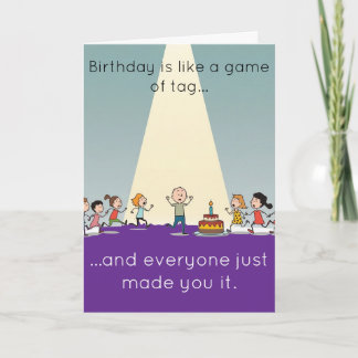 Lustiger Geburtstag-Tag-Joke-Karte für jeden Karte