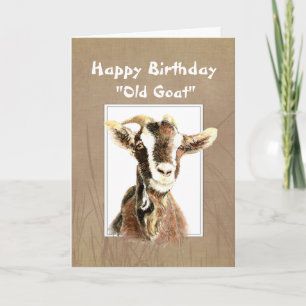 Lustiger Geburtstag Über den Hügel Alter Ziegenhum Karte