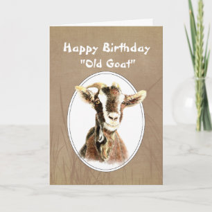 Lustiger Geburtstag Über den Hügel Alter Ziegenhum Karte