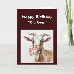 Lustiger Geburtstag Über den Hügel Alter Ziegenhum Karte