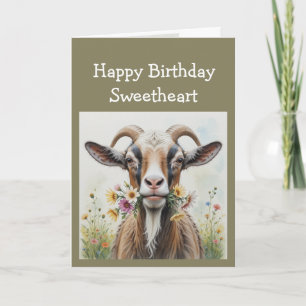 Lustiger Geburtstag, vom alten Ziegenbock, der DIC Karte
