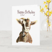 Lustiger Geburtstag, von der alten Ziege die Karte (Gelbe Blume)