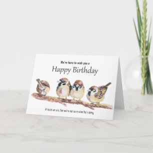 Lustiger Geburtstag von der Gruppe Süßer Spatz Vog Karte