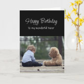 Lustiger Geburtstag Wunderbare Schwester Süßer Ted Karte (Gelbe Blume)