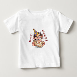 Lustiger Geburtstagsaufkleber Baby T-shirt