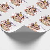 Lustiger Geburtstagsaufkleber Geschenkpapier (Ecke)