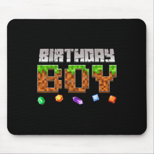 Lustiger Geburtstagsjunge Videospiel Pixel Gamer J Mousepad
