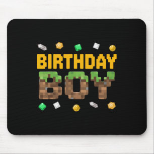 Lustiger Geburtstagsjunge Videospiel Pixel Nummer  Mousepad