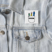 Lustiger GEEK-Taschenprotektor Button (Beispiel)