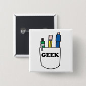 Lustiger GEEK-Taschenprotektor Button (Vorne & Hinten)