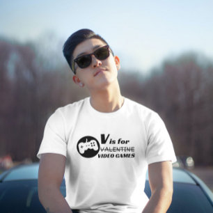 Lustiger Geek V steht für Videospiele, nicht für V T-Shirt
