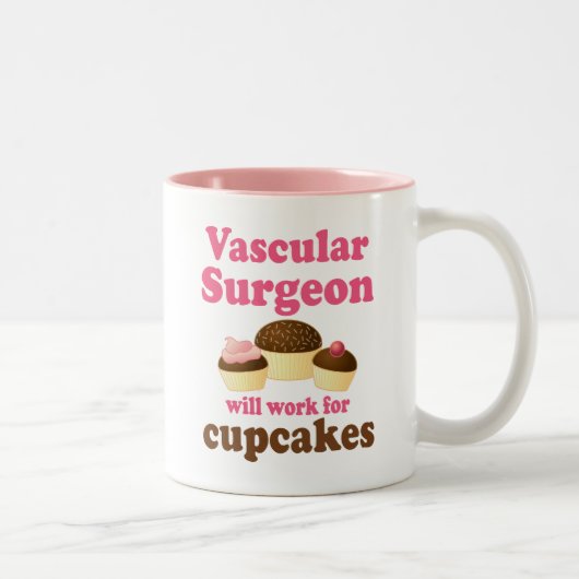 Lustiger Gefäßchirurg Zweifarbige Tasse (Rechts)