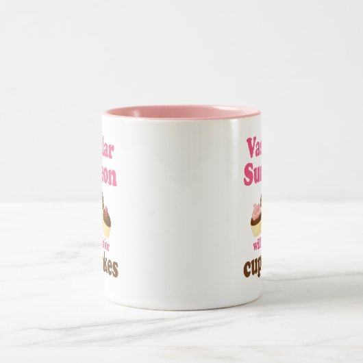 Lustiger Gefäßchirurg Zweifarbige Tasse (Mittel)