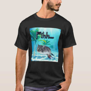Lustiger Gehirnverfall Gen Z Humor Katze Meme fihh T-Shirt