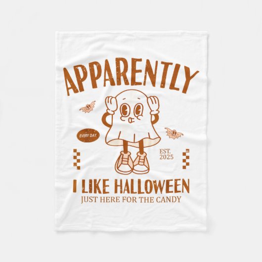 Lustiger Geist Anscheinend mag ich Halloween Fleecedecke (Vorderseite)