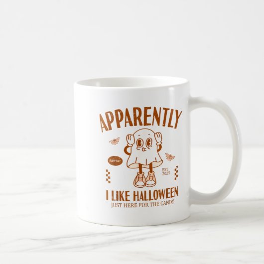 Lustiger Geist Anscheinend mag ich Halloween Kaffeetasse (Rechts)