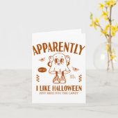 Lustiger Geist Anscheinend mag ich Halloween Karte (Gelbe Blume)