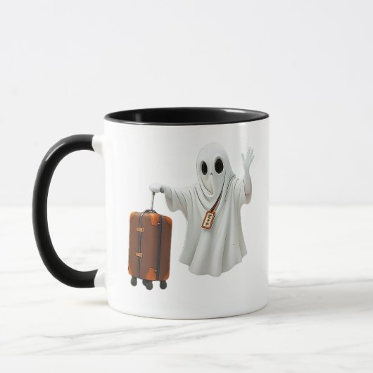 Lustiger Geist auf Reisen Tasse (Links)