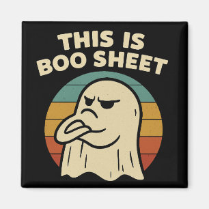 Lustiger Geist "Das ist Boo-Blatt" Retro-Halloween Magnet