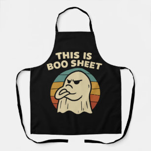 Lustiger Geist "Das ist Boo-Blatt" Retro-Halloween Schürze