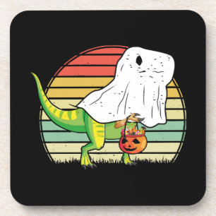 Lustiger Geist Dinosaurier Halloween Getränkeuntersetzer