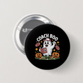 Lustiger Geist-Fußballtrainer Halloween-Design für Button (Vorne & Hinten)
