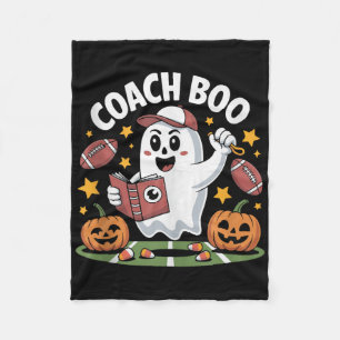 Lustiger Geist-Fußballtrainer Halloween-Design für Fleecedecke
