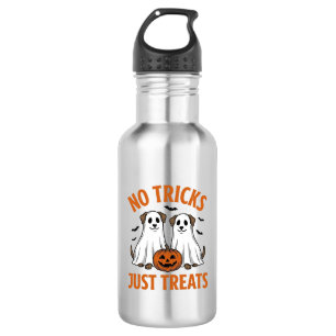 Lustiger Geist-Hund Halloween Keine Tricks, nur Le Edelstahlflasche