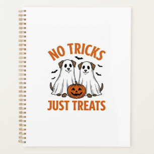 Lustiger Geist-Hund Halloween Keine Tricks, nur Le Planer