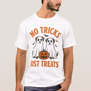 Lustiger Geist-Hund Halloween Keine Tricks, nur Le T-Shirt