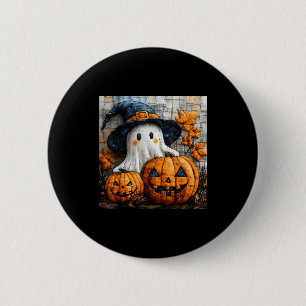 Lustiger Geist Kürbis Süße Halloween Patchwork Kun Button